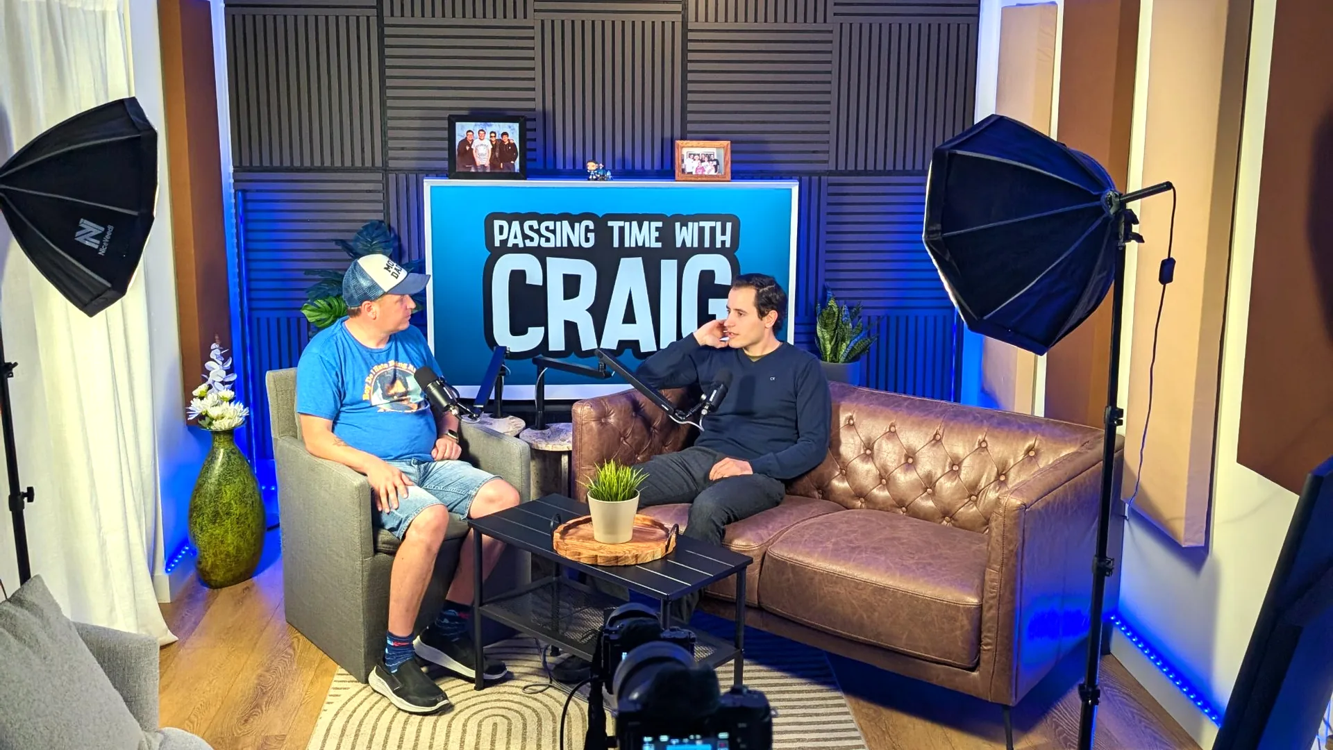 Two guest episode of Passing Time with Craig at the Red Mile Records podcast studio Calgary